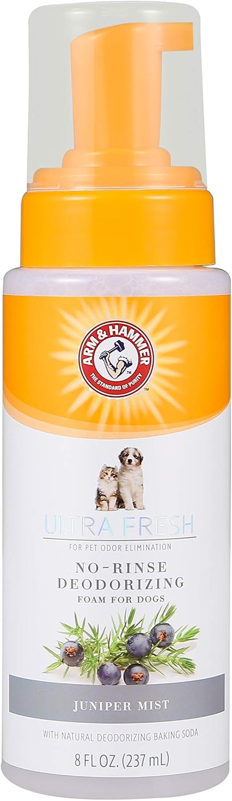 Ultra Fresh Waterless Dog Shampoo Foam, Juniper Mist, 8 Fl Oz