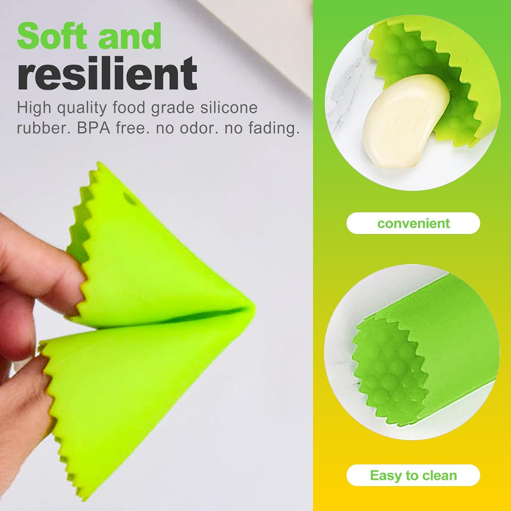 3 Pack Silicone Garlic Peeler Tube Roller Set Odor Resistant Garlic Roller for Quick Clove Skin Removal Easy to Clean Kitchen Tool with Multicolor