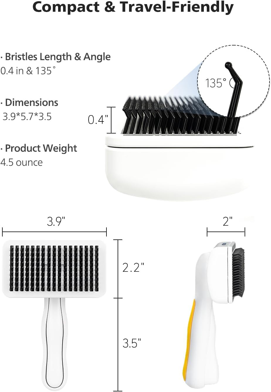 Self-Cleaning Slicker Brush for Dogs & Cats