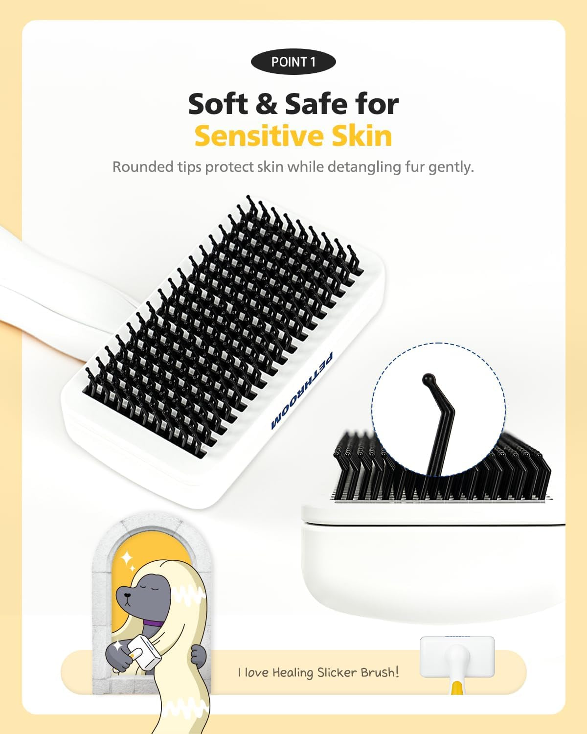 Self-Cleaning Slicker Brush for Dogs & Cats