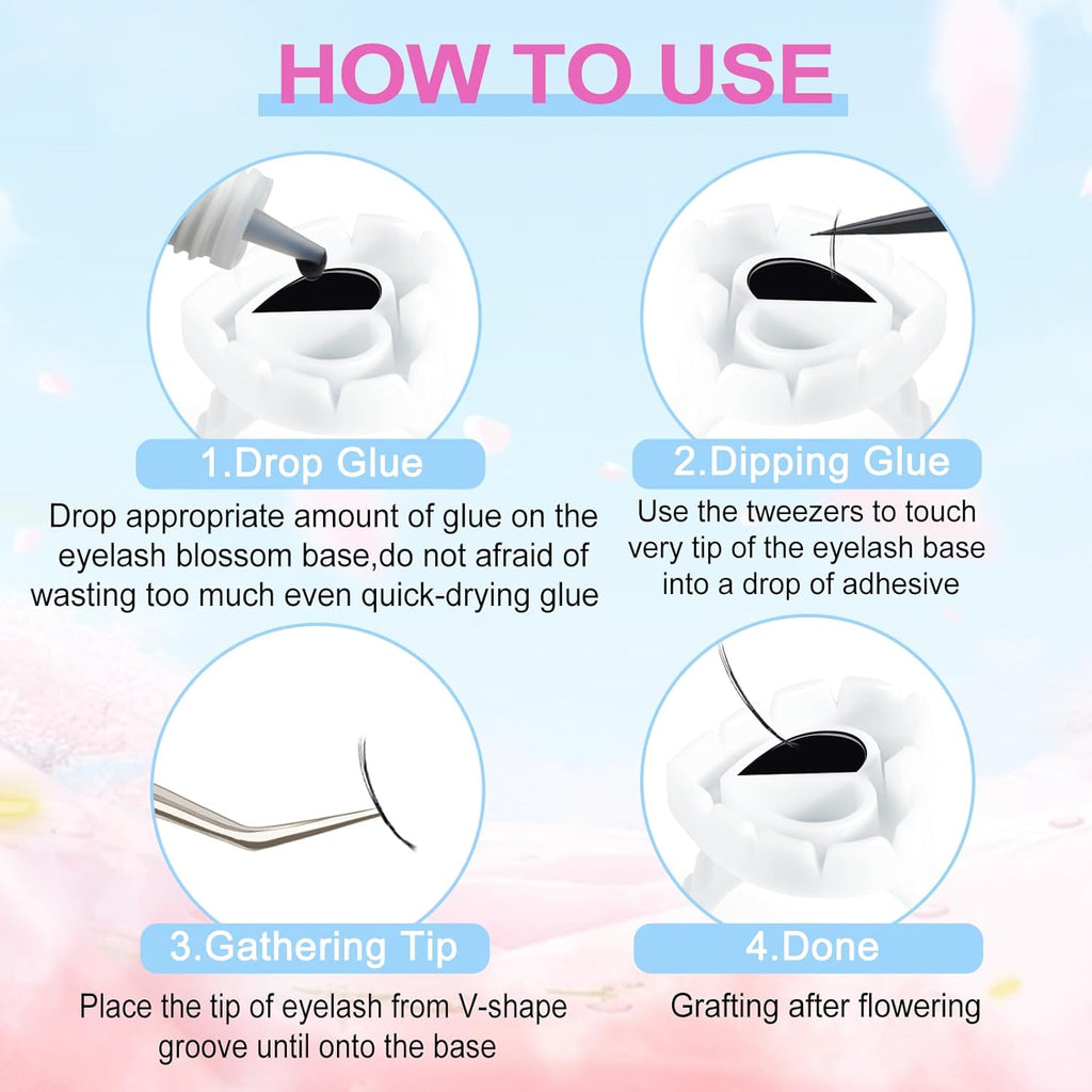 NXJ INFILILA Glue Rings for Eyelash Extensions 100PCS Disposable Rings for Lashes Lovely Heart Shape, Makeup Plastic Nail Art Glue Cups Lash Extension Supplies for Eyelash Extensions White