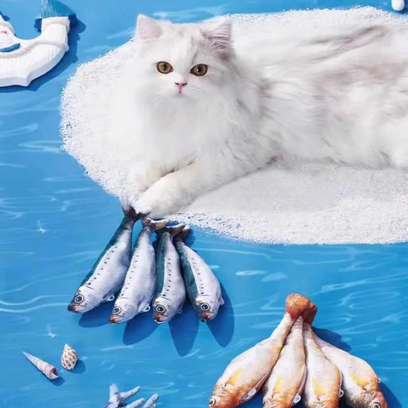 Interactive Cat Toys for Indoor Smart Automatic Cat Toys Fun Electric Interaction Fish for All Breeds Boredom Exercise Solution