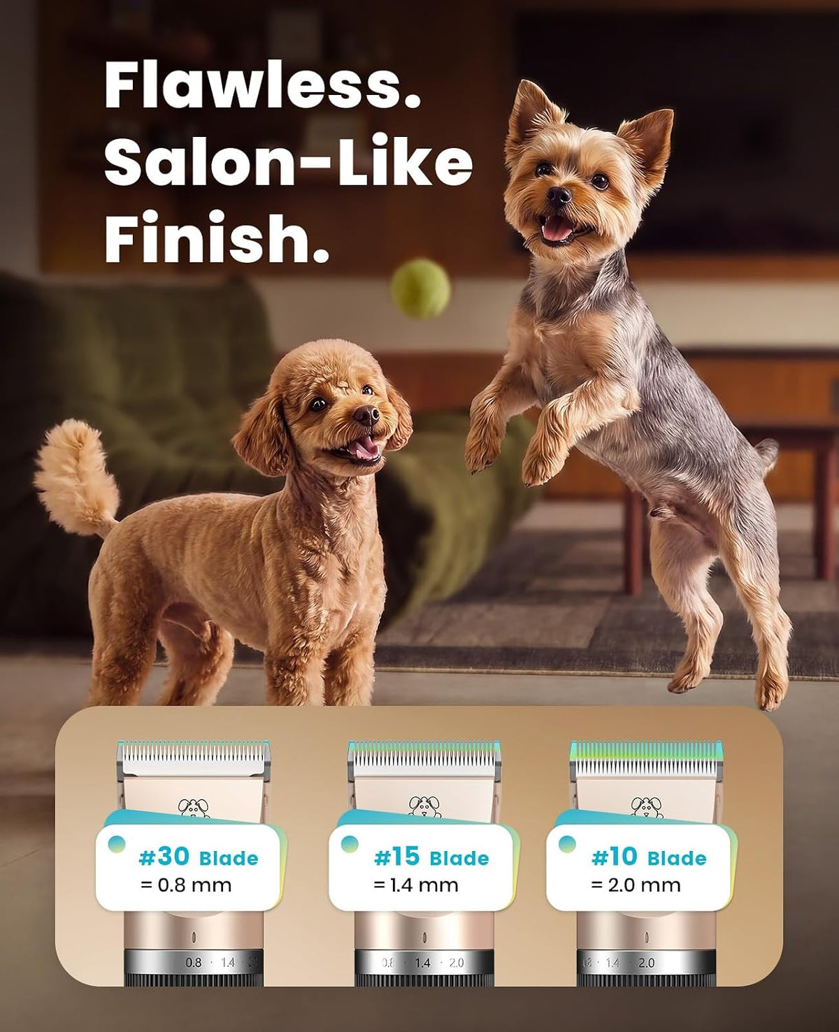 Oneisall Dog Grooming Clippers with LED Display for Dogs & Cats