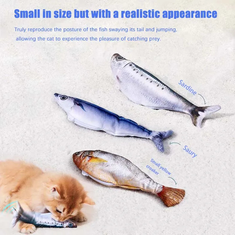 Interactive Cat Toys for Indoor Smart Automatic Cat Toys Fun Electric Interaction Fish for All Breeds Boredom Exercise Solution
