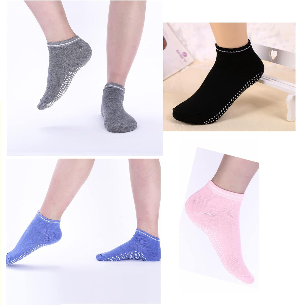 Yoga Socks Non Slip Grip Socks for Women Yoga Barre Pilates