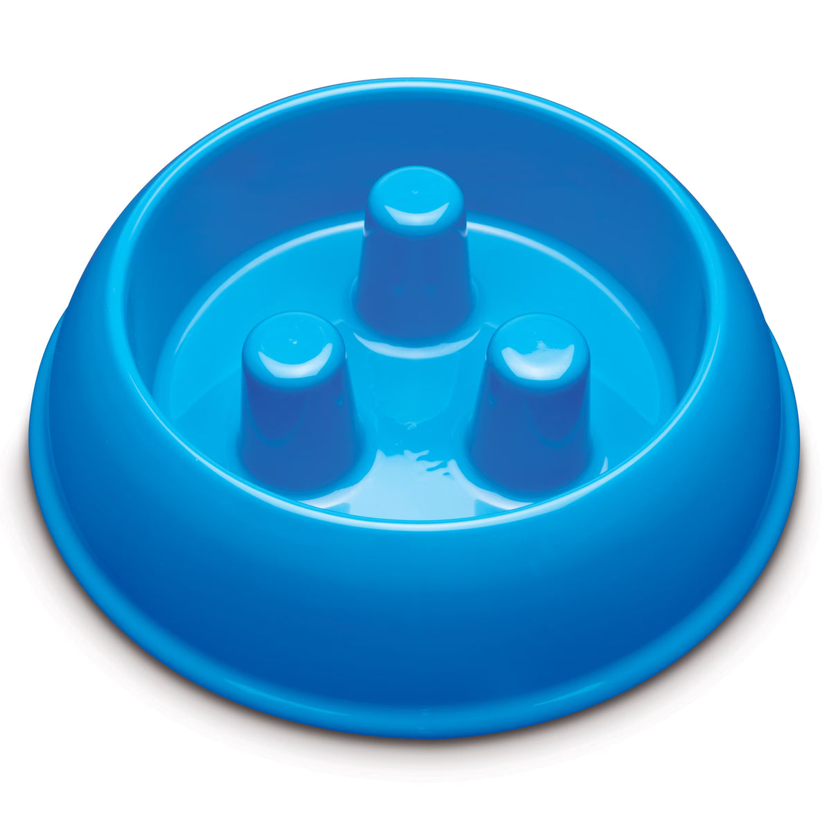 Plastic Slow Feeder Dog Bowl 40Oz, Blue