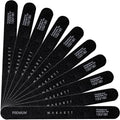 Makartt Nail Files 100/180 Grit - 10Pcs Double Sides Black