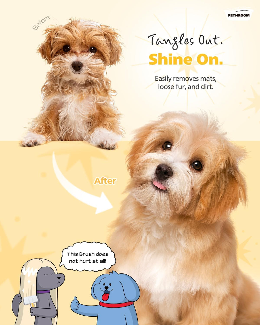 Self-Cleaning Slicker Brush for Dogs & Cats
