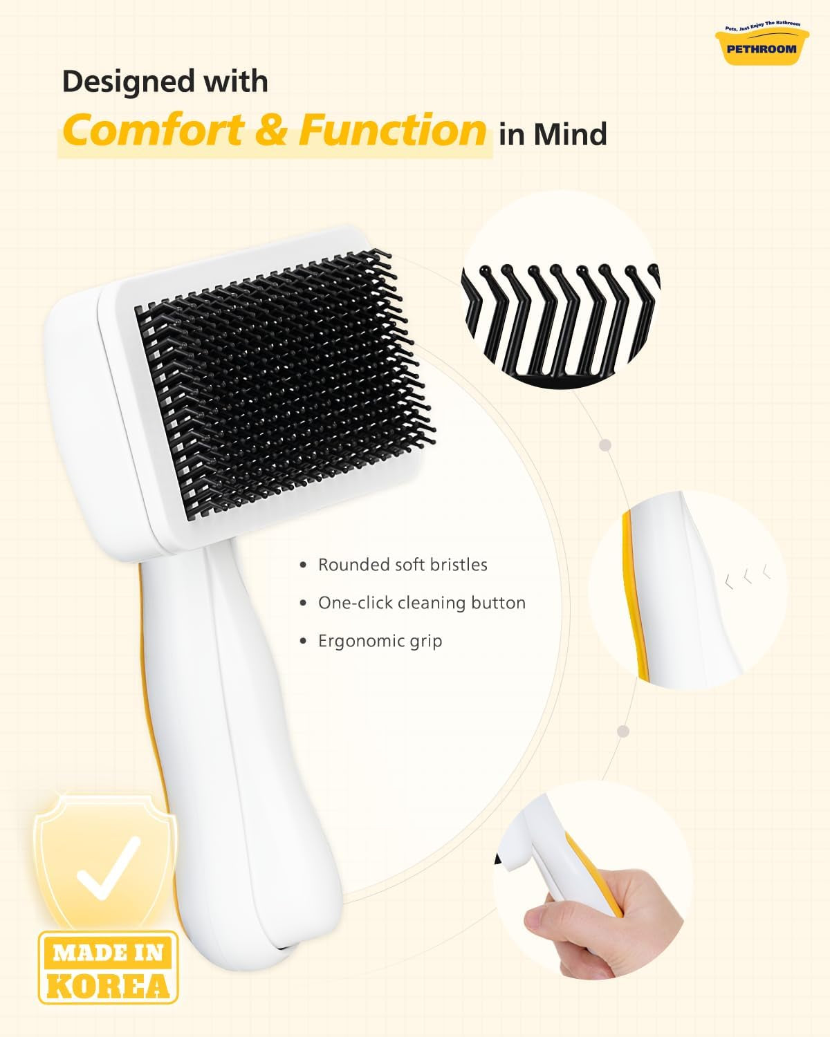 Self-Cleaning Slicker Brush for Dogs & Cats