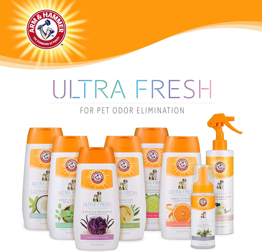 Ultra Fresh Waterless Dog Shampoo Foam, Juniper Mist, 8 Fl Oz