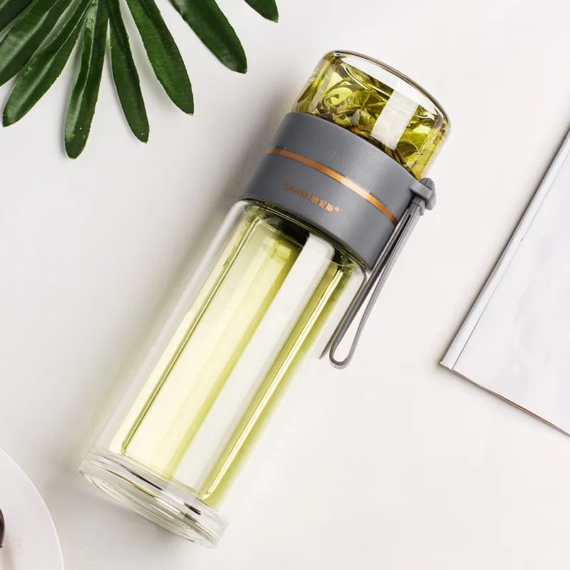 Water bottle with infuser removed