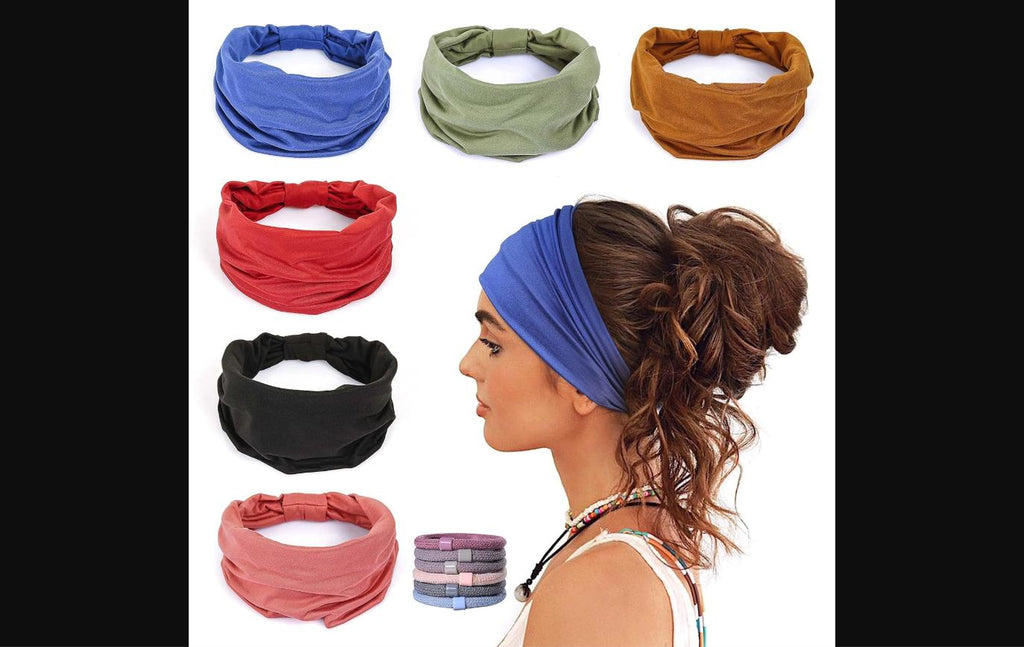 Non-Slip Wide Headbands for Women – 6 Pack