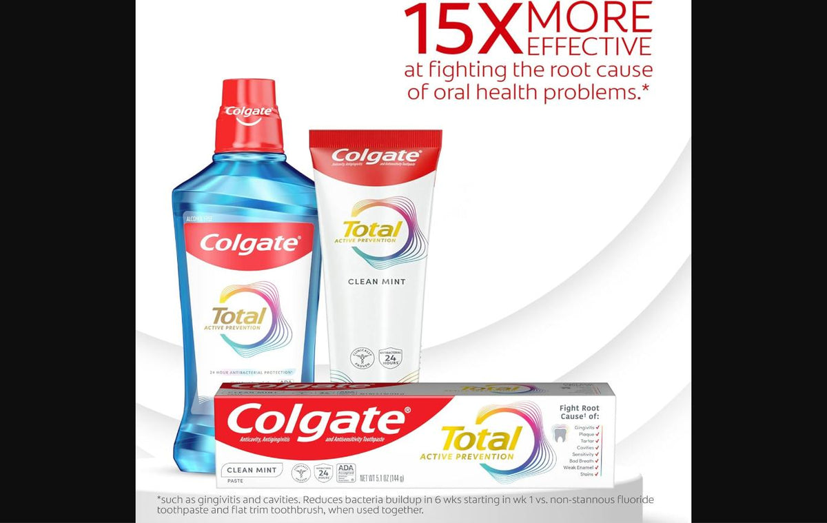 Fluoride Toothpaste, Clean Mint – 4 Pack